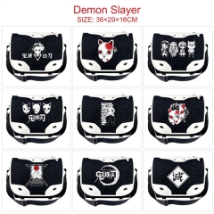 12 Styles Demon Slayer: Kimetsu no Yaiba Color-block Leather Anime Cosplay Cartoon PU Diagonal Package Bag