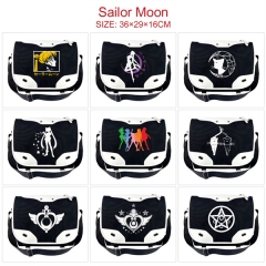 9 Styles Pretty Soldier Sailor Moon Color-block Leather Anime Cosplay Cartoon PU Diagonal Package Bag