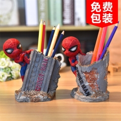2 Styles Anime Spider Man Cartoon Decoration PVC Pencile Holder Box Case
