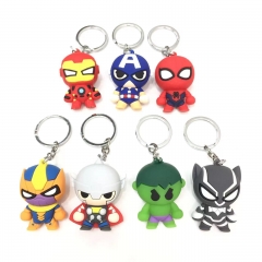 15 Styles Marvel Captain America/Spider Man/Joker/Batman/Iron Man/Superman Anime Figure Keychain