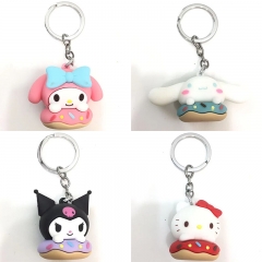 5 Styles Sanrio Kuromi/Pom Pom Purin/Cinnamoroll/Hello Kitty/Melody Anime Figure Keychain