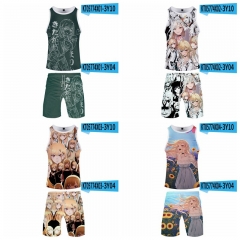 10 Styles My Dress-Up Darling Cosplay 3D Digital Print Anime Vest And Short Pants
