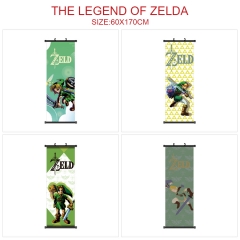 5 Styles The Legend Of Zelda Waterproof Wall Scroll Anime Wallscrolls （60*170cm）
