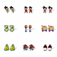 24 Styles Dragon Ball Z Shrinky Dinks Earrings Anime Plastic Earrings