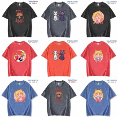 5 Styles 6 Color Pretty Soldier Sailor Moon Ice Silk Cotton European Size T-shirt Anime Shirts