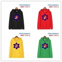 6 Styles 6 Color SK∞/SK8 the Infinity Cotton Hooded Anime Long Hoodie Patch Pocket Fleece