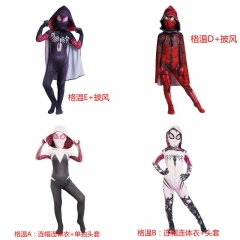 16 Styles Spider Man Venom Spider-Gwen For Kids Bodysuit Cape Costume