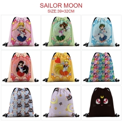 9 Styles Pretty Soldier Sailor Moon 3D Digital Print Anime Drawstring Bags