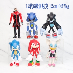 6pcs/set 12cm Sonic the Hedgehog 12 Generation Statue Collect Model Toy Anime PVC Figure