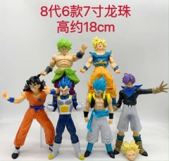 6PCS/Set 18cm Dragon Ball Z 8 Generation Cartoon Character Model Toy Collectible Anime PVC Figure