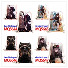 25 Styles Genshin Impact 3D Digital Print Anime Drawstring Bags