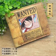 2 Styles One Piece Cartoon Cosplay Purse PU Leather Anime Short Wallet