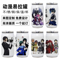 3 Styles Kuroshitsuji / Black Butler Cartoon Pop Cans Printing Character Anime Cups 350ML