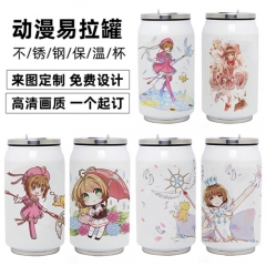 3 Styles Card Captor Sakura Cartoon Pop Cans Printing Character Anime Cups 350ML