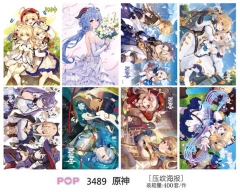 3 Styles Genshin Impact Anime Posters Set （8pcs a set)