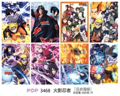6 Styles Naruto Anime Posters Set （8pcs a set)