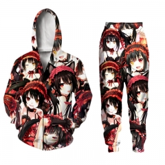 3 Styles Date a Live 3D Printed Anime Hooded Hoodie/Pant