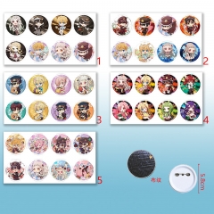 5 Styles 8pcs/set 58mm Toilet-Bound Hanako-kun Cosplay Cartoon Character Anime Brooch Pin