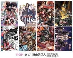 3 Styles Attack on Titan Anime Posters Set （8pcs a set)