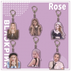 14 Styles Anime K-POP Blackpink Rose Acrylic Model Pendant Anime Keychain