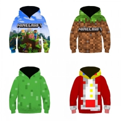 4 Styles Minecraft Cosplay 3D Printed Anime Hooded Hoodie for Kids