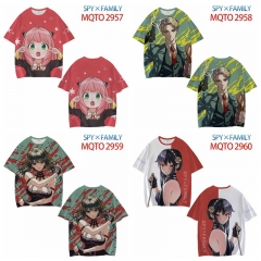 10 Styles SPY×FAMILY Cartoon Pattern Anime T Shirt With European Size