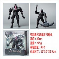 20cm Venom: Let There Be Carnage Can Change Head Anime Action Figure Toy