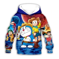 4 Styles Doraemon Cosplay 3D Print Anime Hooded Hoodie for Kids