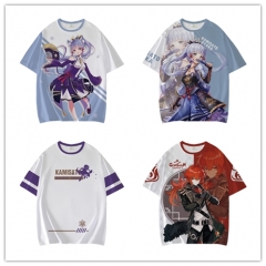 4 Styles Genshin Impact Short Sleeve Anime T Shirt