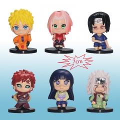6pcs/set Naruto Cartoon Character Model Toy Anime PVC Figure