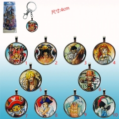 10 Styles One Piece Cosplay Cosplay Cartoon Character Anime Alloy Keychain