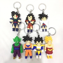 12 Styles Dragon Ball Z Goku Anime PVC Figures Keychain