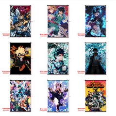(60*90cm) 50 Styles Boku No Hero Academia / My Hero Academia Cosplay Cartoon Wall Scrolls Anime Wallscrolls