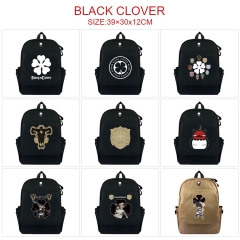 10 Styles Black Clover Anime Cartoon Canvas Backpack Students Bag