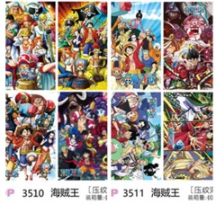 2 Styles Hot Selling One Piece Cartoon Character Posters Set （8pcs a set)
