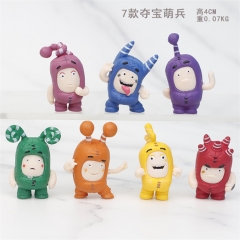 4cm 7pcs/set Oddbods Cartoon Character Anime PVC Figure Toy