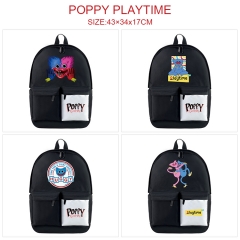 7 Styles Poppy Playtime Nylon Waterproof Black Anime Backpack Bag