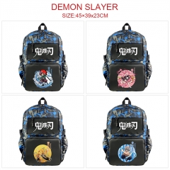 7 Styles Demon Slayer: Kimetsu no Yaiba Camouflage Waterproof Black Anime Backpack Bag
