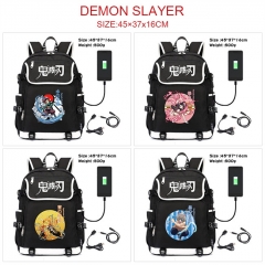 7 Styles Demon Slayer: Kimetsu no Yaiba Canvas Shoulder Anime Backpack Bag Whit USB
