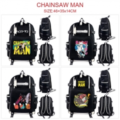 6 Styles Chainsaw Man Anime Cosplay Cartoon Canvas Colorful Backpack Bag