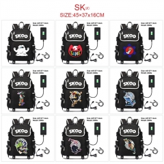 11 Styles SK∞/SK8 the Infinity Canvas Shoulder Anime Backpack Bag Whit USB