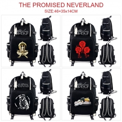 8 Styles The Promised Neverland Anime Cosplay Cartoon Canvas Colorful Backpack Bag