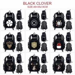 10 Styles Black Clover Anime Cosplay Cartoon Canvas Colorful Backpack Bag