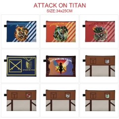 13 Styles Attack on Titan/Shingeki No Kyojin Cartoon Character Anime File Pocket