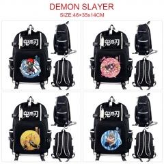7 Styles Demon Slayer: Kimetsu no Yaiba Anime Cosplay Cartoon Canvas Colorful Backpack Bag