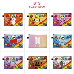 11 Styles K-POP BTS Bulletproof Boy Scouts Cartoon Character Anime File Pocket