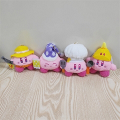 4Pcs/Set 10CM Kirby Cartoon Anime Plush Toy Pendant