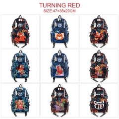 9 Styles Turning Red Anime Cosplay Cartoon Canvas Colorful Backpack Bag
