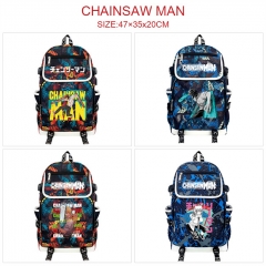 6 Styles Chainsaw Man  Anime Backpack Bag With USB