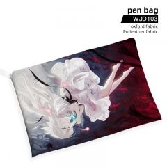 ENDER LILIES: Quietus of the Knights Cartoon Character Oxford Fabric Pu Leather Fabric Anime Pen Bag File Pocket